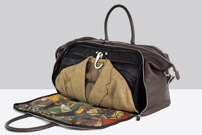 Travel Garment bag luggage wrinkle-free - Borsa porta abiti - Flamingo Brown Leather