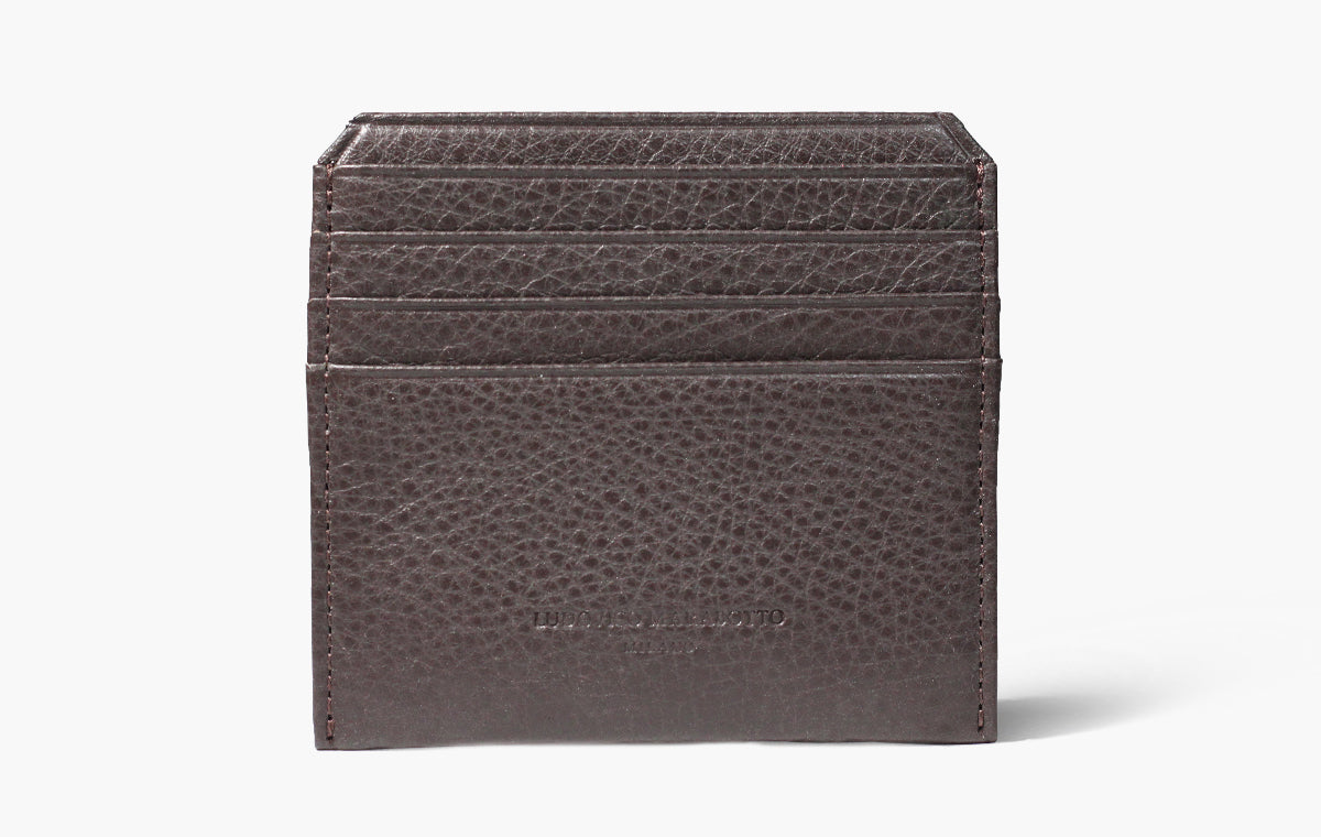 Porta carte | George | Pelle Marrone/Street Music Art - Ludovico Marabotto