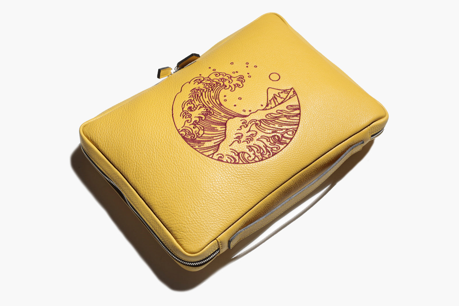 Città Alta - Soleil Leather/Red Wave- Computer Sleeve