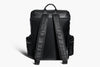 Paolo - Black Nylon & Leather/Jacquard - Business Backpack
