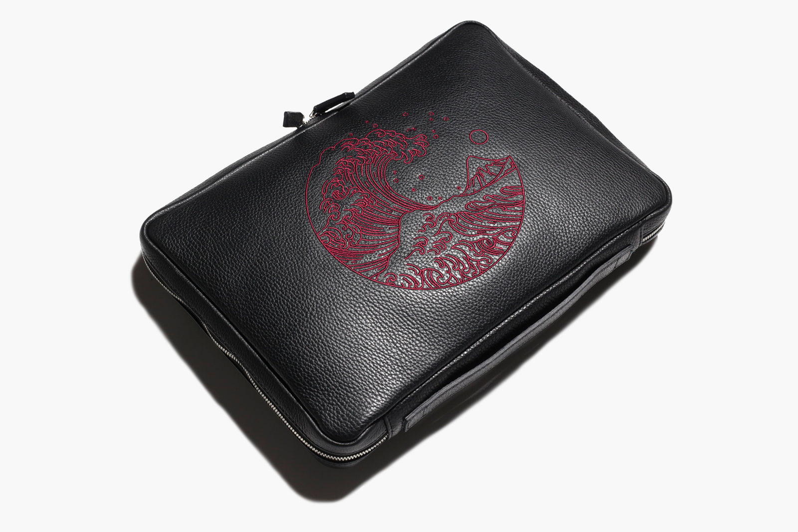 Città Alta - Black Leather/Red Wave - Computer Sleeve