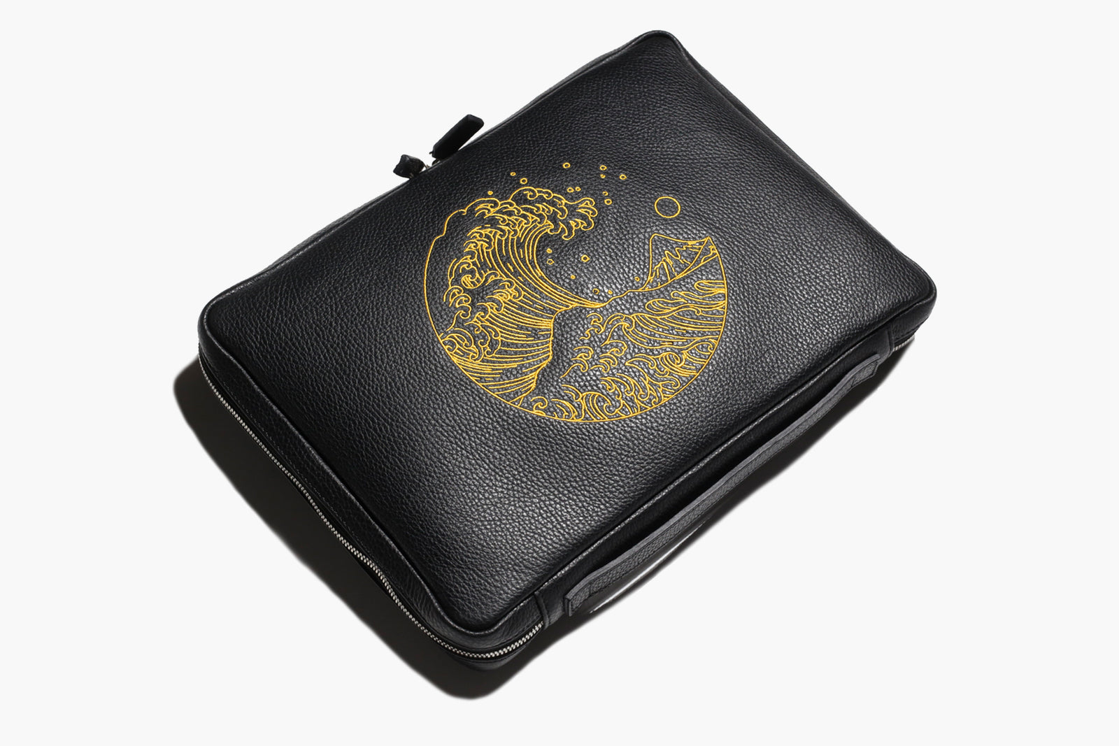 Città Alta - Black Leather/Yellow Wave - Computer Sleeve