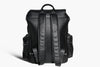Paolo - Black Leather/Jacquard - Business Backpack