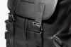 Paolo - Black Leather/Jacquard - Business Backpack