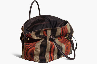 Latone - Red Malindi/Regimental + Fan - Weekender bag