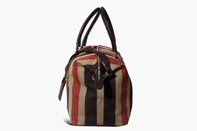 Latone - Red Malindi/Regimental + Fan - Weekender bag