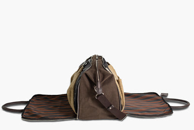 Travel Garment Weekender Bag wrinkle-free - Borsa porta abiti - Flamingo Brown Linen