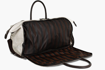 Travel Duffle Bag wrinkle-free - Borsone porta abiti - Flamingo Natural Linen
