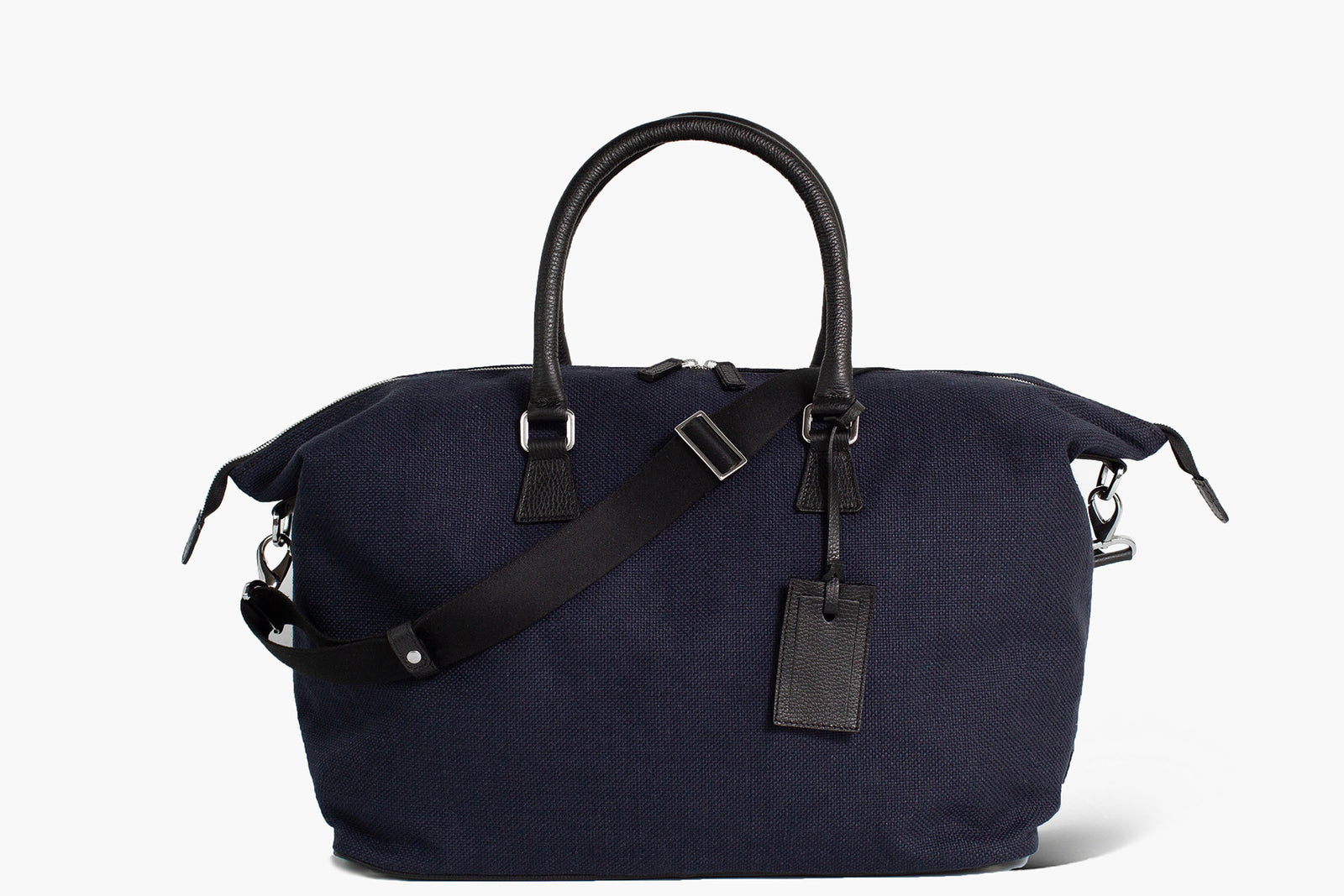 Borsone Weekender Bag | Latone | Lino blu/Regimental - Ludovico Marabotto