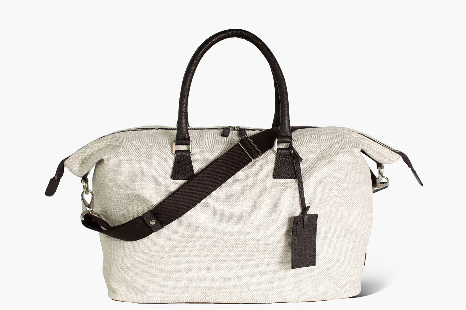 Borsone Weekender Bag | Latone | Lino Naturale/Regimental - Ludovico Marabotto